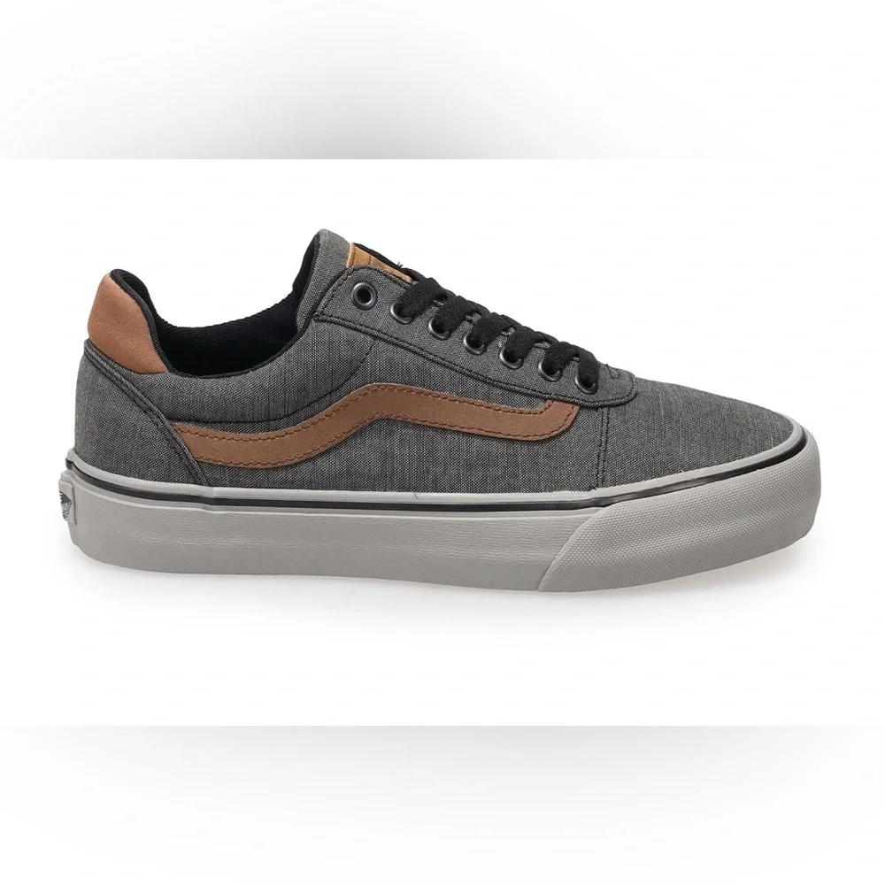 Vans Gray and Brown Kids Sneakers, New Without Tags